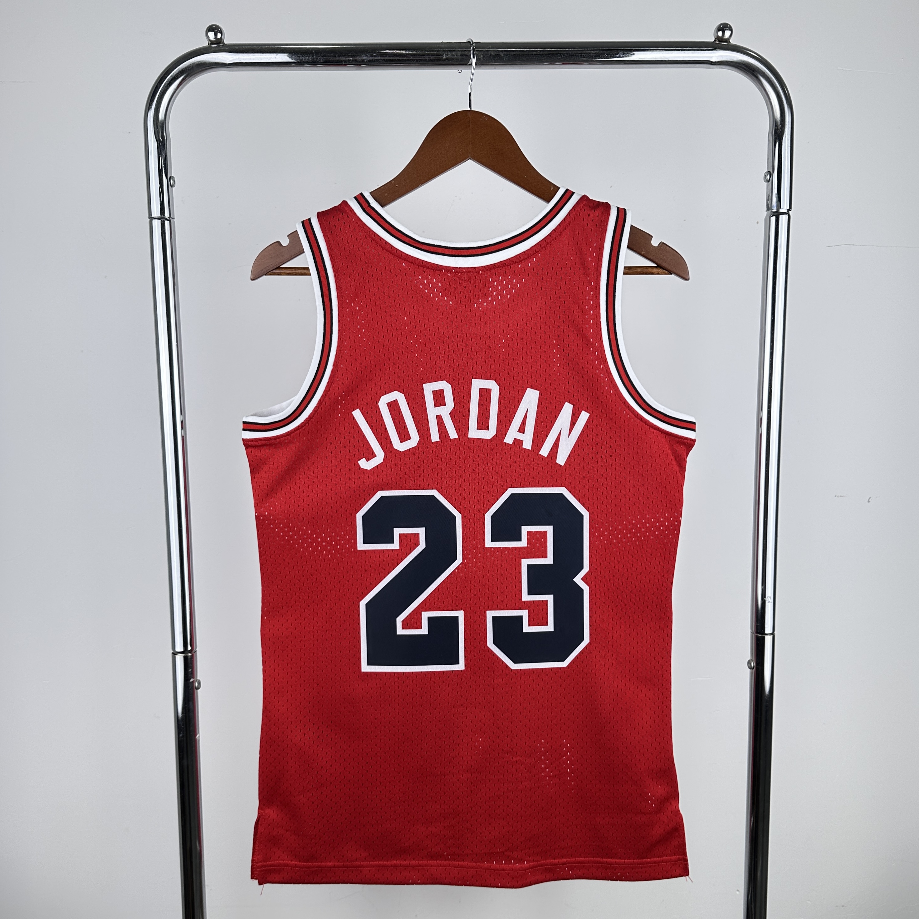 Men Chicago Bulls #23 Jordan Red Throwback 2024 NBA Jersey